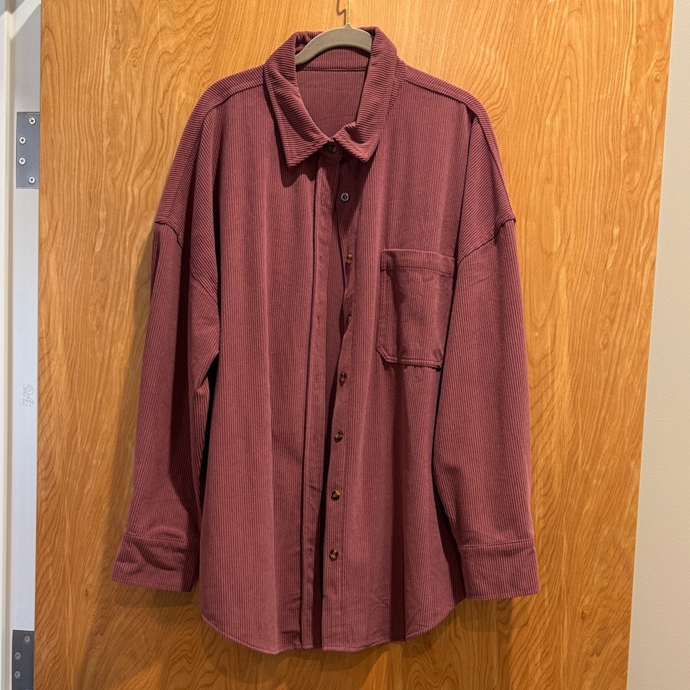 Women's Shirt Jacket - Blush Pink